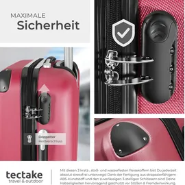Tectake Koffer-Set 3-tlg. rot