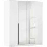 OTTO home Drehtürenschrank AGORDO 181 x 210 x 54 cm Hochglanz Weiß