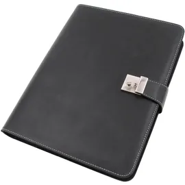 Alassio Ringbuchmappe Leder DIN A4 schwarz