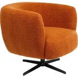 Kare DESIGN Drehsessel Peony Fuzzy 87173 Stoff Braun
