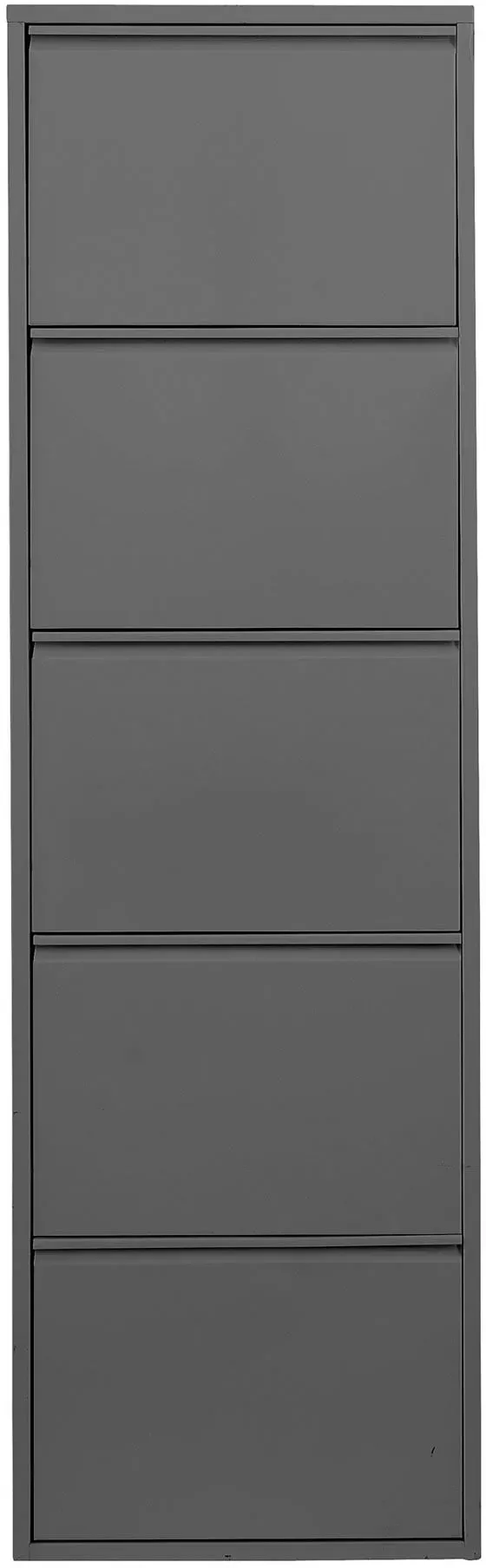 Schuhschrank HEINE HOME, grau (anthrazit), B:50cm H:169cm T:15cm, Stahl, Schränke, Schuhschrank