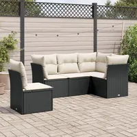 Festnight Gartenlounge mit Stauraum Balkon Lounge Balkon Sofa Rattan Sofa Klein Rattansofa Gartensofa Ecksofa Lounge Sofa Outdoor Polyrattan Balkonmöbel Couch Gartenmöbel Ecklounge