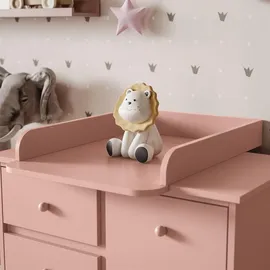 lookway KOMMODE BABUSHKA mit Schubladen, mit Wickeltisch, Natürlich Rosa