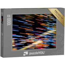puzzleYOU Puzzle Puzzle 1000 Teile XXL „Abstrakte Fotografie: LED-Leuchten in Bewegung“, 1000 Puzzleteile, puzzleYOU-Kollektionen Fotokunst