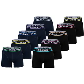 JACK & JONES Boxershort 10er Pack in Schwarz/Blau L