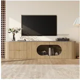 Okwish TV-Schrank 172x45,5x38 cm Beige/MDF