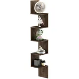 Furinno Wandregal 5-stufig 0 x 0 x 0 cm Columbia-Walnuss