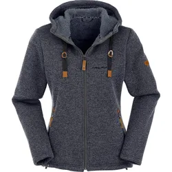 MAUL Chieming - Strickfeecejacke+Ka BLACK