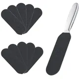 Hornhauthobel, Pediküre Fußdatei und Callus-Entferner für Hard Skin, Edelstahl Fuß Rasp Datei mit zehn kostenlose Nachfüllgrits doppelseitige Ersatz Pads easy Füße Scrubber