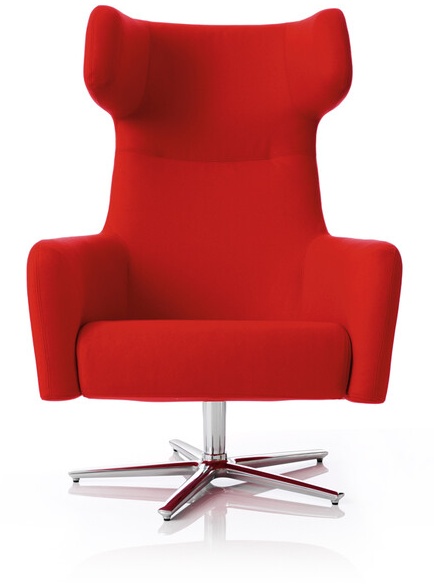 Softline Drehsessel Havana Swivel rot, Designer busk+hertzog, 113x79x90 cm