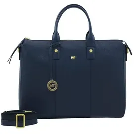 Braun Büffel Hanna Shopper Tasche Leder 39 cm Laptopfach blau