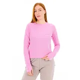 Salomon Essential Lightwarm Crew Neck Damen vêtement running femme - Rose - M