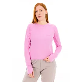 Salomon Essential Lightwarm Crew Neck Damen vêtement running femme - Rose - M