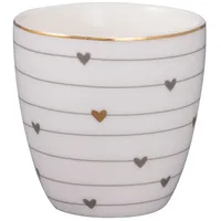 GREENGATE Espressotasse Grace Mini Latte Cup grey 0,13l, Stoneware