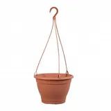 Greemotion Blumenampel Lea, Kunststoff-Hängeblumentopf in Terrakotta, Ø 25 cm