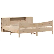 vidaXL Massivholzbett Ohne Matratze 180x200 Kiefernholz Vidaxl