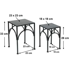 DanDiBo Ambiente Blumenhocker 2er Set 60 x 30 cm Schwarz