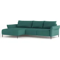 DOMO-HOME Ecksofa mit Schlaffunktion LUIS – Moderne Eckcouch mit Stauraum 255x165cm| Boxspring-Sofa für Wohnzimmer | Bequeme Sitzgelegenheit |Ho... - Grün