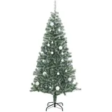 vidaXL Künstlicher Weihnachtsbaum 300 LEDs Kugeln Beschneit 240 cm Modell 3