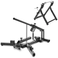 ConStands Reifenmontagemaschine Reifenmontiergerät 12-21" Set + Wuchtbock für Motorradreifen schwarz