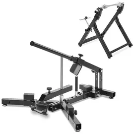 ConStands Reifenmontagemaschine Reifenmontiergerät 12-21" Set + Wuchtbock für Motorradreifen schwarz