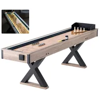 Vevor Shuffleboard-Tisch, 274 cm mit LED-Beleuchtung für Familienspielzimmer, Bowling-Kombispielset,