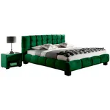 Xlmoebel Schlafzimmer-Set Bett Textil 2x Nachttisch 3 tlg. Schlafzimmer Set Möbel Modern Luxus, (3-tlg., Bett + 2x Nachttische), Hergestellt in Europa grün