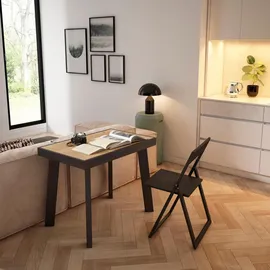 SKRAUT HOME Ausziehtisch 222 x 73 x 90 cm Eiche schwarz