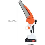 Mini Elektro-Kettensäge,8 Zoll,Akku-Kettensäge mit bürstenlosem Motor mit 2x2.0AH Akkus,2 Ketten.Akku-Kettensägen