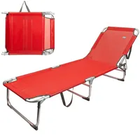 Aktive Klappbare Textilano Sonnenliegen 188x58x30 Cm - Red -