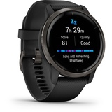 Garmin Venu 2 45 mm mit Silikonarmband schwarz/schiefer