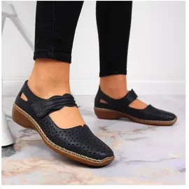 Rieker Damen 41399 Geschlossene Ballerinas, blau 40