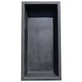 Wacredo GFK Rechteckbecken (Schwarz) 240 x 120 x 35cm Kneippbecken Teichbecken Wasserspielbecken architektonisches Wasserbecken für Wasserspiel Glasfaser (Schwarz)