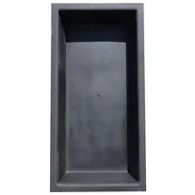 Wacredo GFK Rechteckbecken (Schwarz) 240 x 120 x 35cm Kneippbecken Teichbecken Wasserspielbecken architektonisches Wasserbecken für Wasserspiel Glasfaser (Schwarz)
