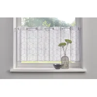 OTTO home Scheibengardine JULIA (1 St), Ösen, transparent, Voile, mit Stickerei grau 90 cm x 30 cm