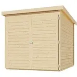 Karibu Fahrradgarage Jimmy natur B/H/T: ca. 163x167x216 cm - Natur