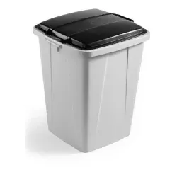 DURABLE Wertstofftonne DURABIN 90, mit Deckel VEH2012033 , 90 Liter, Farbe: schwarz