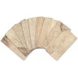 Ousudela - 27 Stück Rechteckige Fliesenaufkleber, Selbstklebend, Pvc, Wasserdicht, Fliesenaufkleber, 3d-effekt, Fliesenkleber Für Badezimmer, Küche, 20 X 10 Cm, Braun
