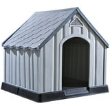 DOTMALL Hundekorb Hundehütte Grau 92x87x91 cm Kunststoff grau