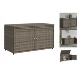 vidaXL Gartenschrank Grau 110x55x60,5 cm Poly Rattan