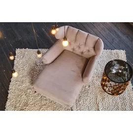 KAWOLA Longseat CHARME Cord 130 x 95 x 160 cm grau gepolstert