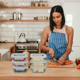 Relaxdays Glasbehälter 370 ml 6 St.