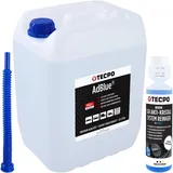 TECPO Adblue® Anti-Kristall Konzentrat, 250 ml Systemreiniger mit Adblue® 10 Liter + Ausgießer
