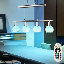 GLOBO RGB LED Decken Hänge Lampe FERNBEDIENUNG Glas DIMMER Leuchte höhenverstellbar 54341-4Z