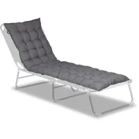 Relaxdays Bankauflage, HBT: 7x180x50 cm, Sitzkissen mit Bändern, für
