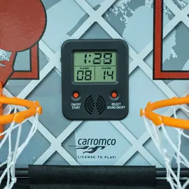 CARROMCO Basketballkorb Indoor Türspiel Schwarz/Orange 88 x 56 x 37 cm