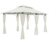 CASARIA Pavillon Topas 3 x 4 m inkl. Seitenteile Creme