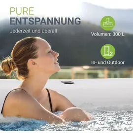 Juskys Aufblasbare Badewanne M - Outdoor Wanne faltbare, mobile Eistonne mit Rückenlehne