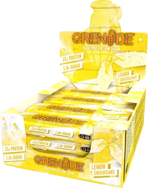 Grenade Proteinriegel Zitronen-Käsekuchen 720 Gramm (12 Riegel)