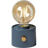 NORTHPOINT Vintage Akku Glühbirne Edison LED Tischlampe USB-C dimmbar mit Drehschalter – moderne Dekoration Anthrazit